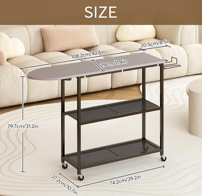 Ironing Board with 2 Tier Storage Basket